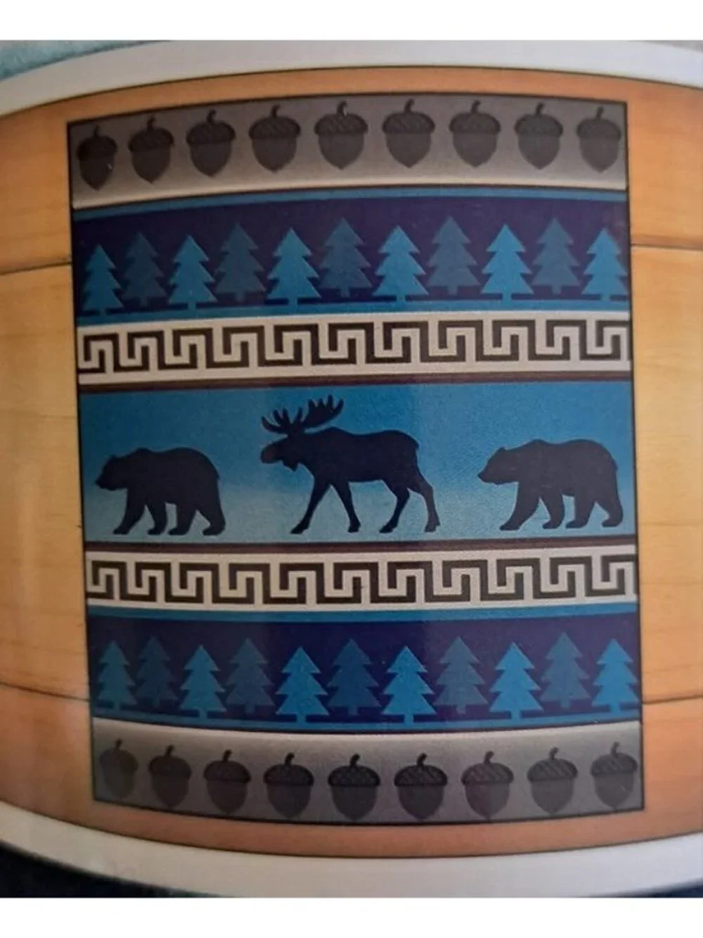 Moose Black Bear Fleece Throw Gift Blanket Reversible Rustic Cabin Home Decor - Picture 2 of 3